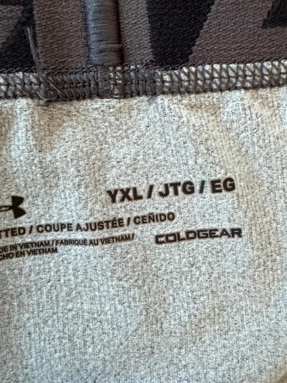 Under Armour Youth XL ColdGear Fitted Base Layer Leggings Gray